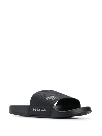 Paul Smith zebra print debossed stripe slides outlook