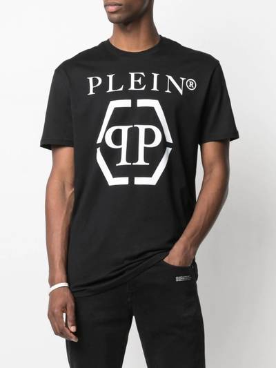 PHILIPP PLEIN hexagon logo-print T-shirt outlook