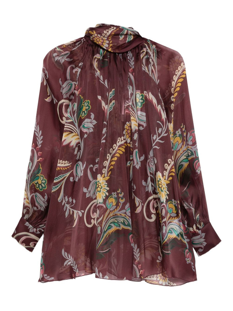 paisley-print silk blouse 1