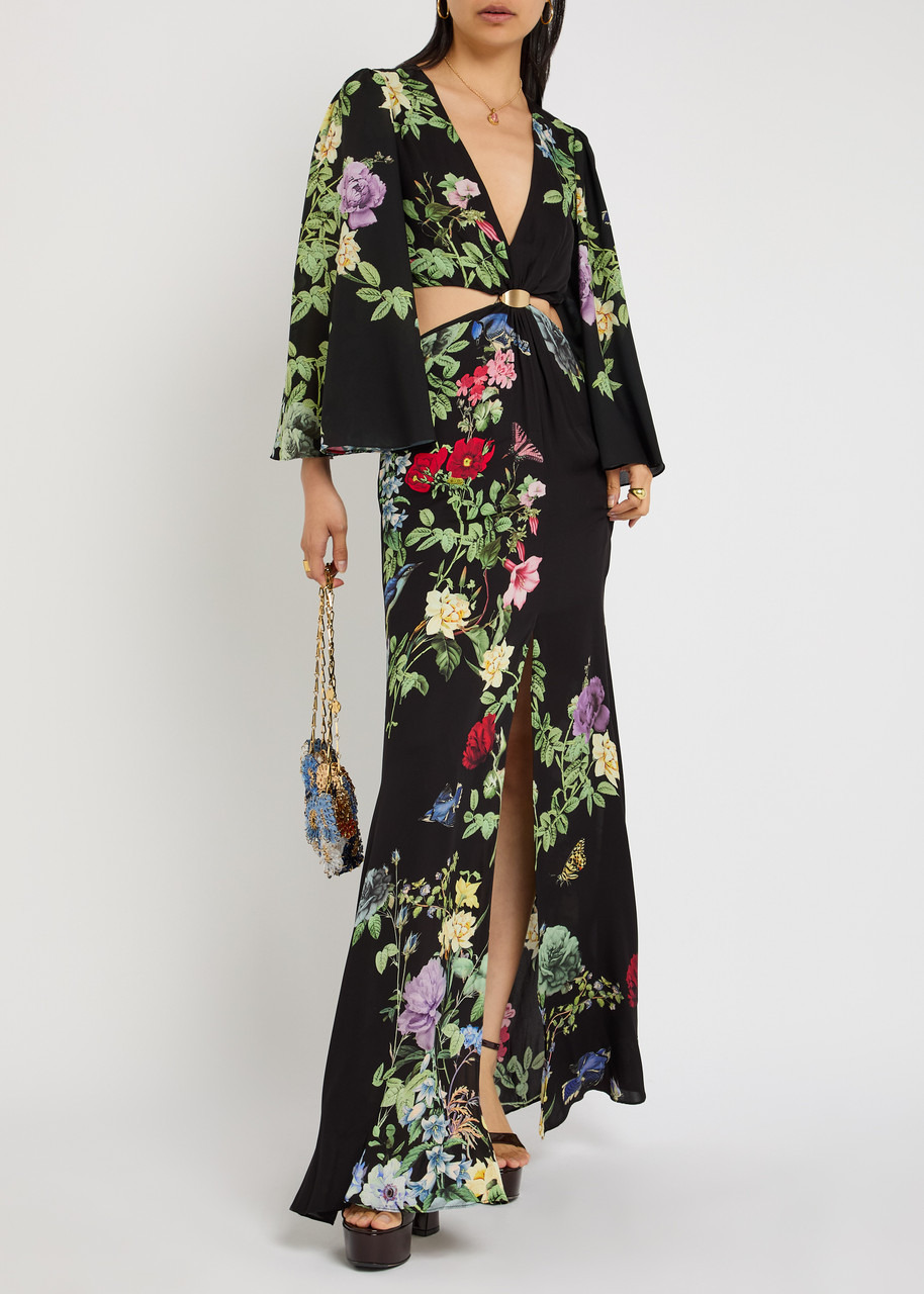 Alice + Olivia Georgina Floral-print Woven Maxi Dress - 4