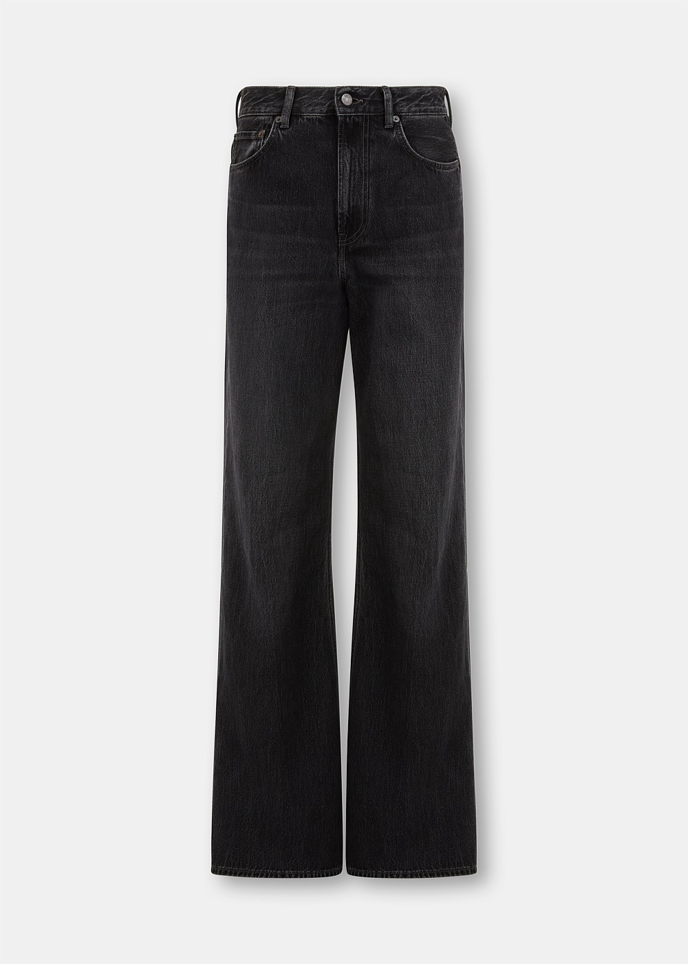 Black Straight Leg Jeans - 1