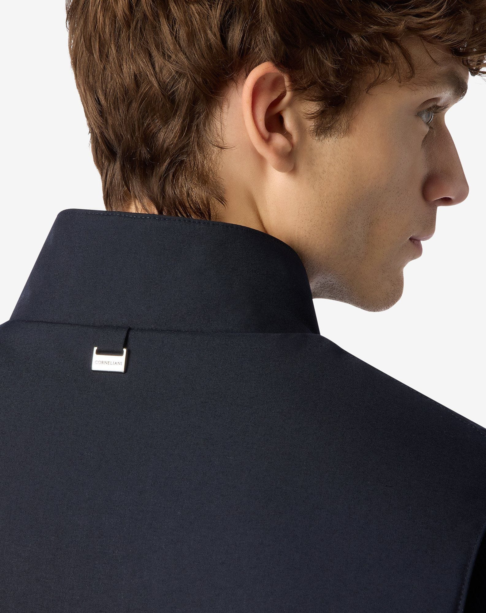 Blue padded vest in technical fabric - 5