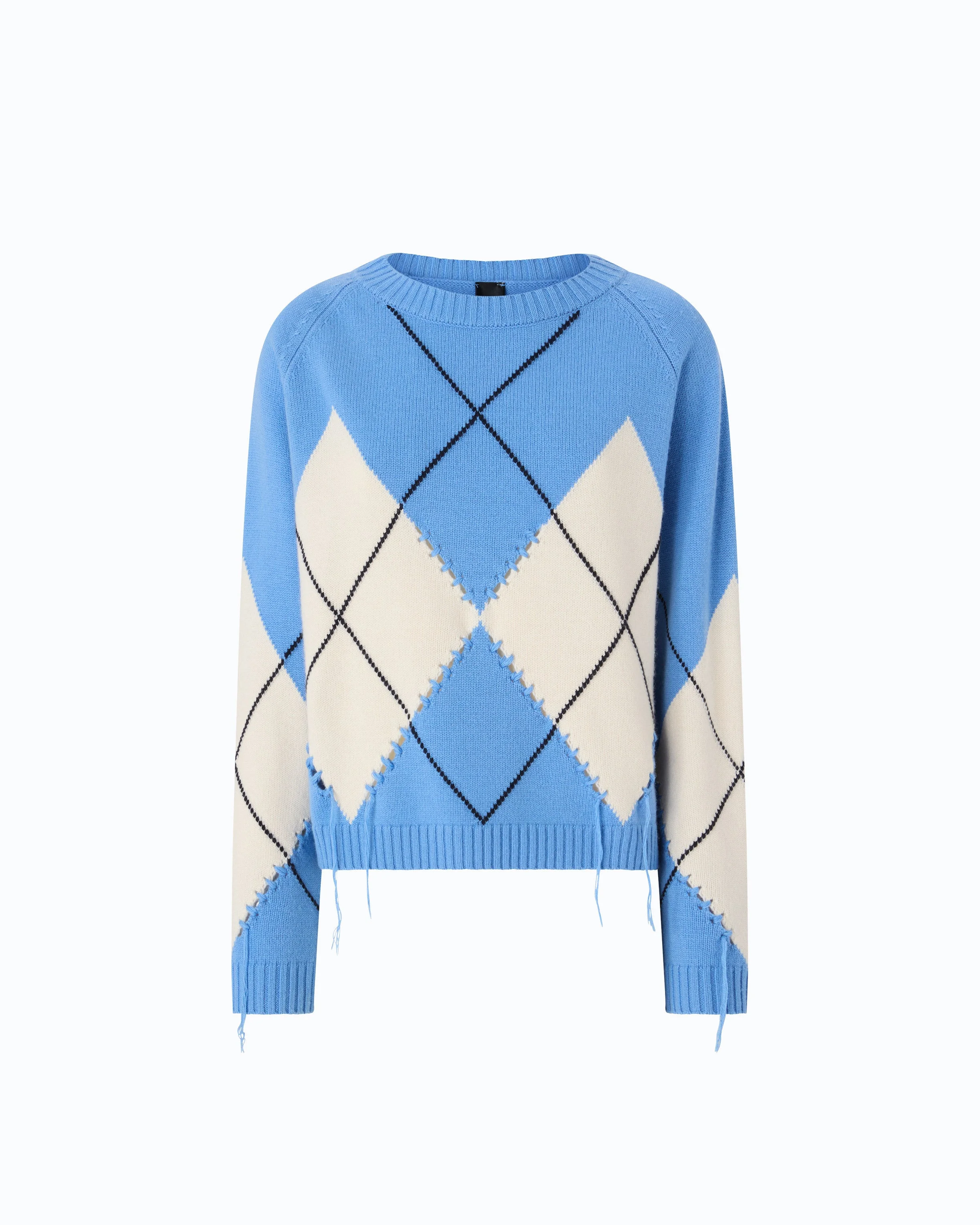 WOOL AND CASHMERE SWEATER WITH MAXI DIAMONDS - 1