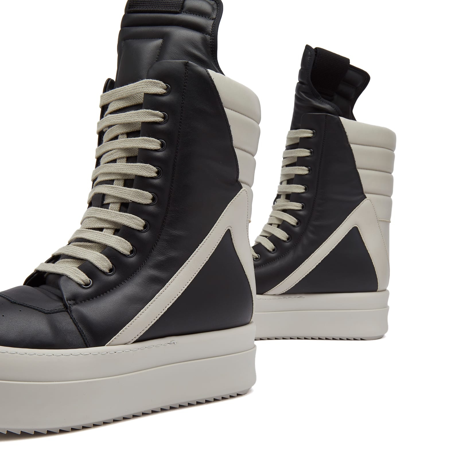 Rick Owens Leather Geobasket Sneakers - 3