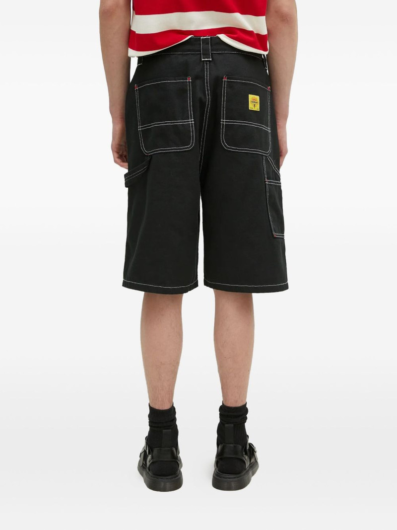 ICECREAM contrast-stitch denim shorts outlook