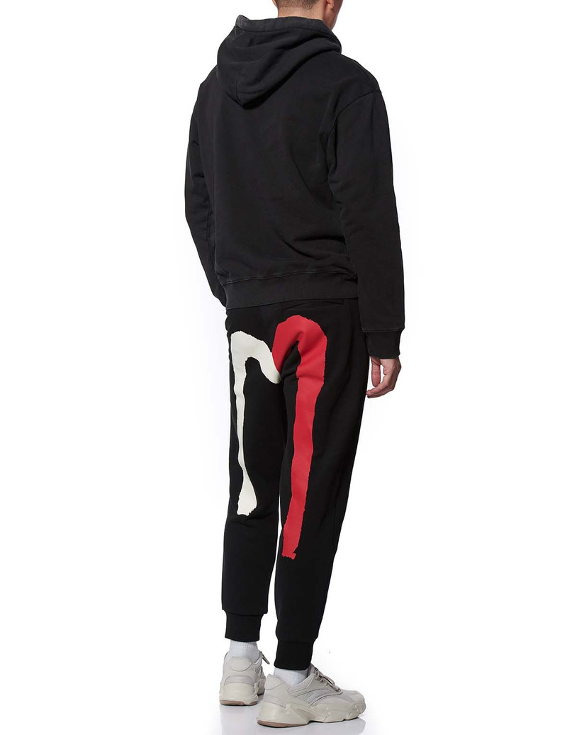 EVISU PIGMENT DYED HOODIE WITH KAMON PRINT outlook