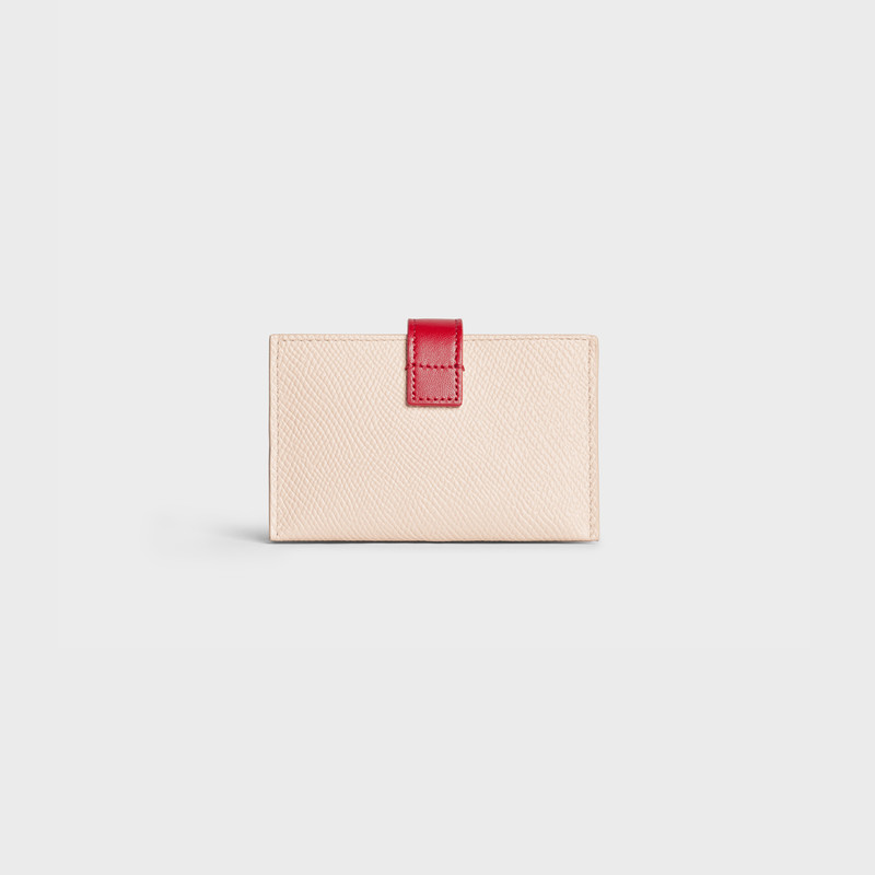 BICOLOUR ACCORDEON CARD HOLDER IN GRAINED CALFSKIN 3