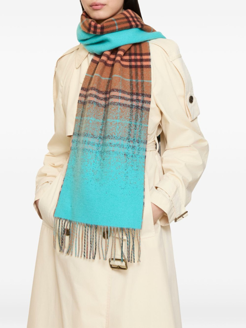 gradient Check cashmere scarf 4