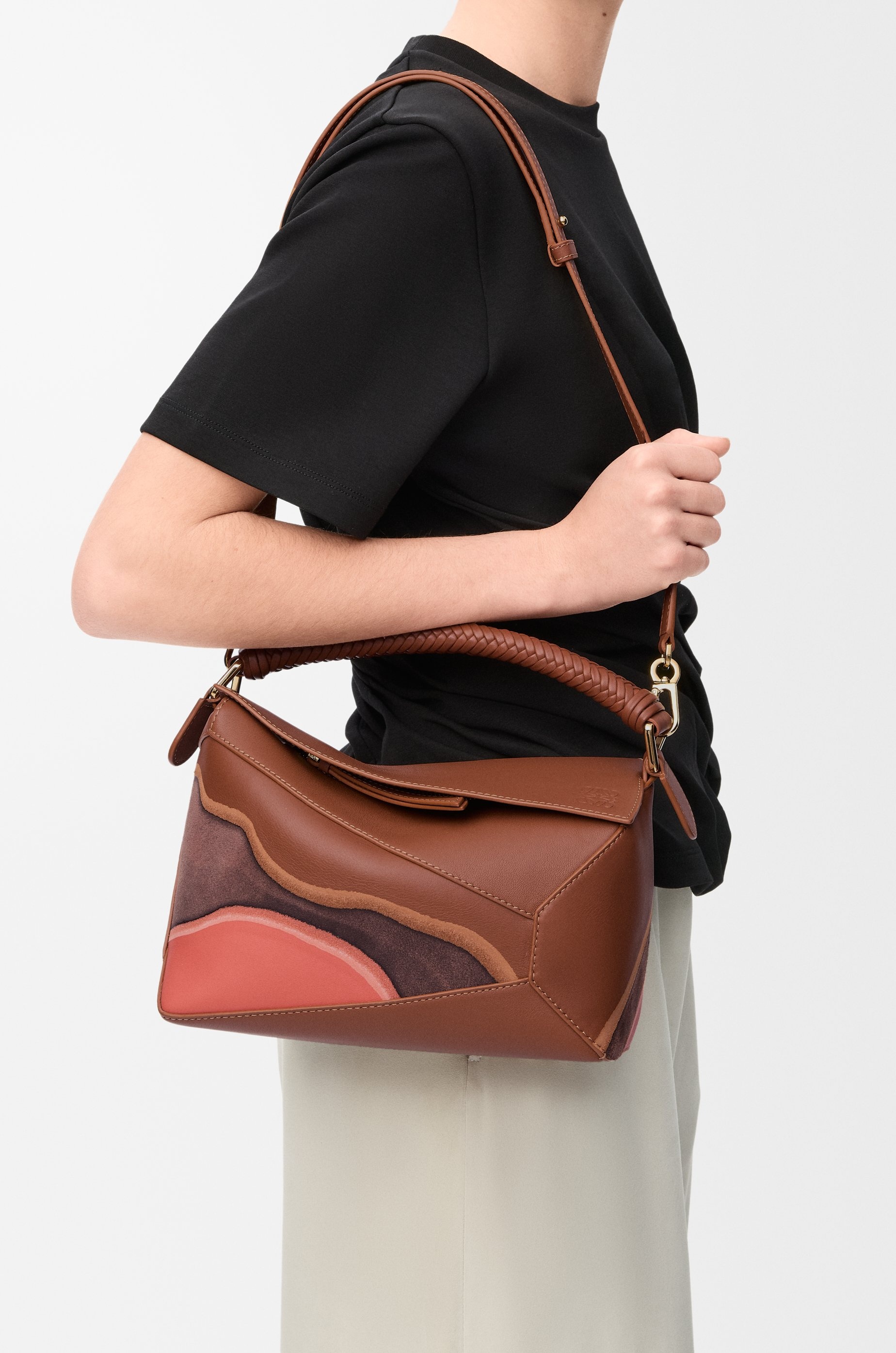 Small Puzzle Edge bag in nappa calfskin - 2