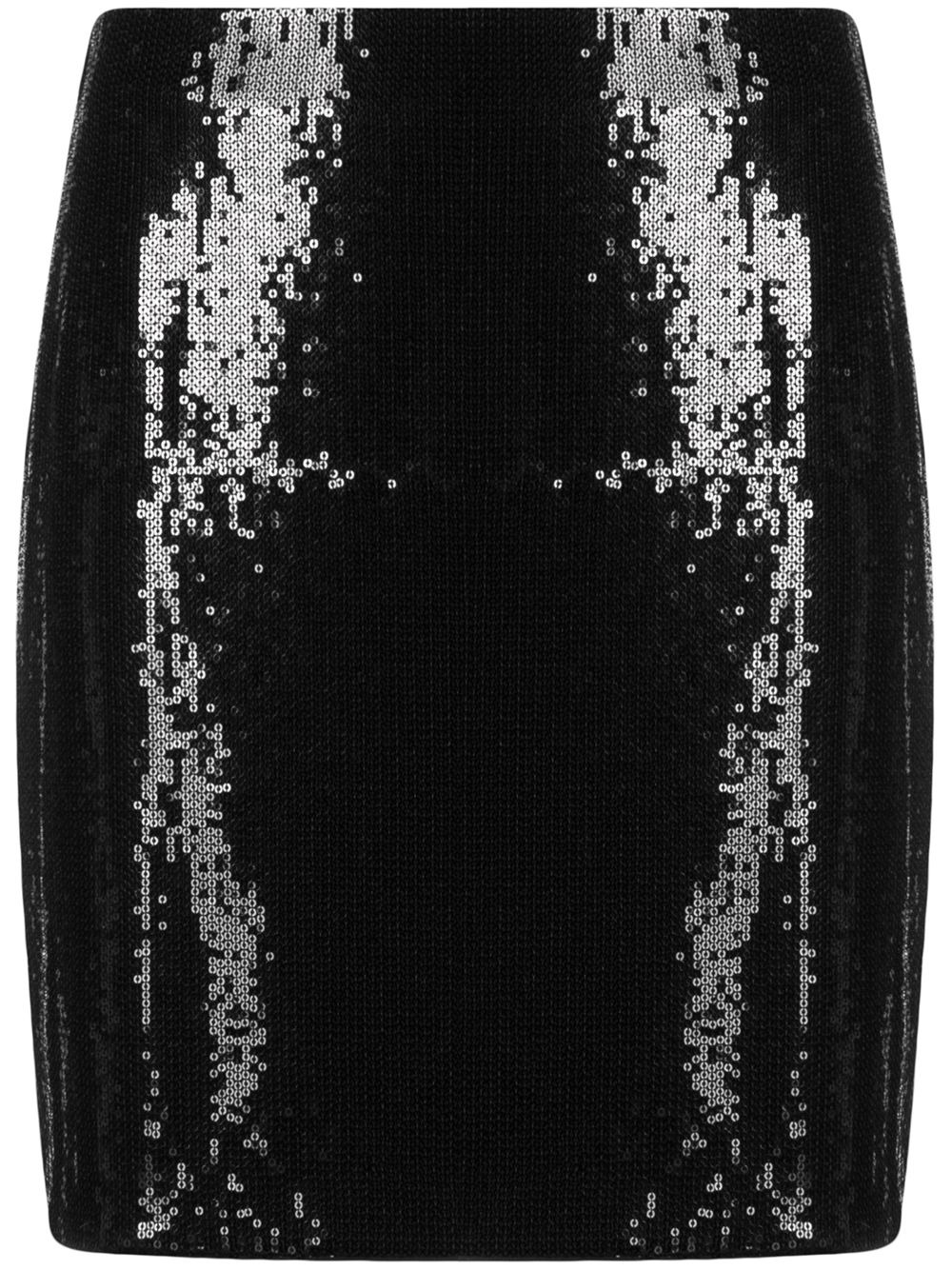 high-waisted patent skirt - 1