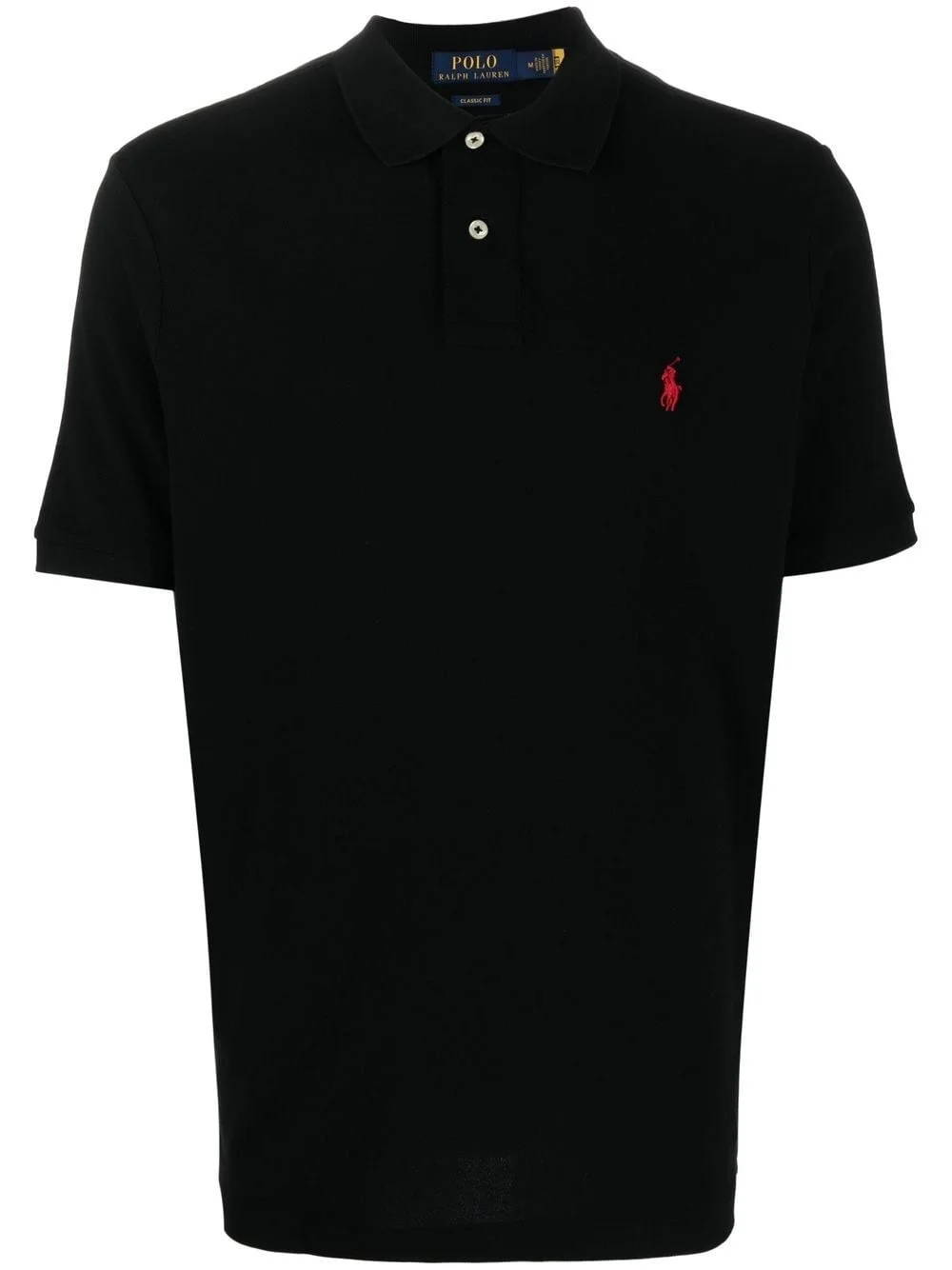 embroidered-logo detail polo shirt - 1