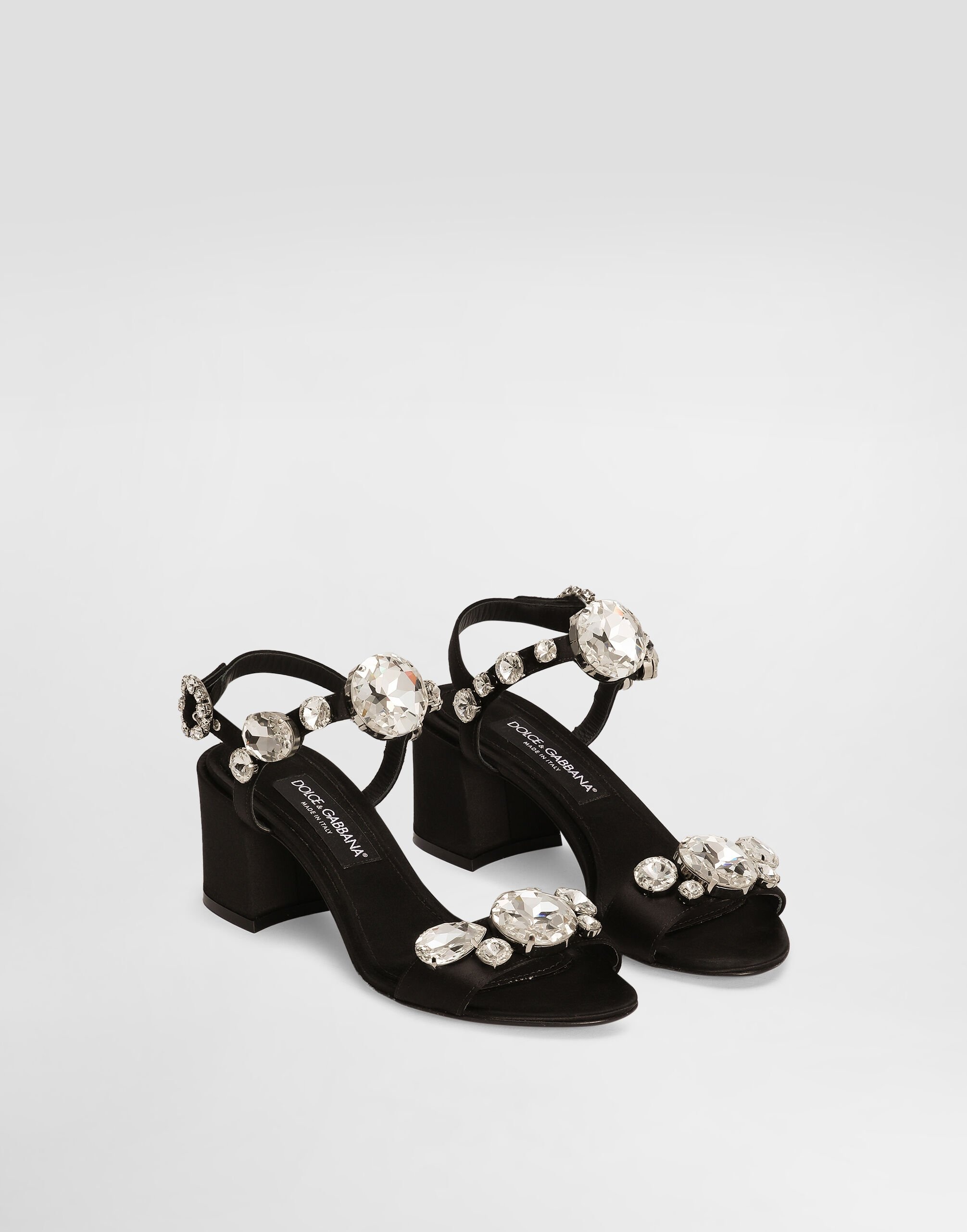 Satin sandals with gemstone embellishment - 2