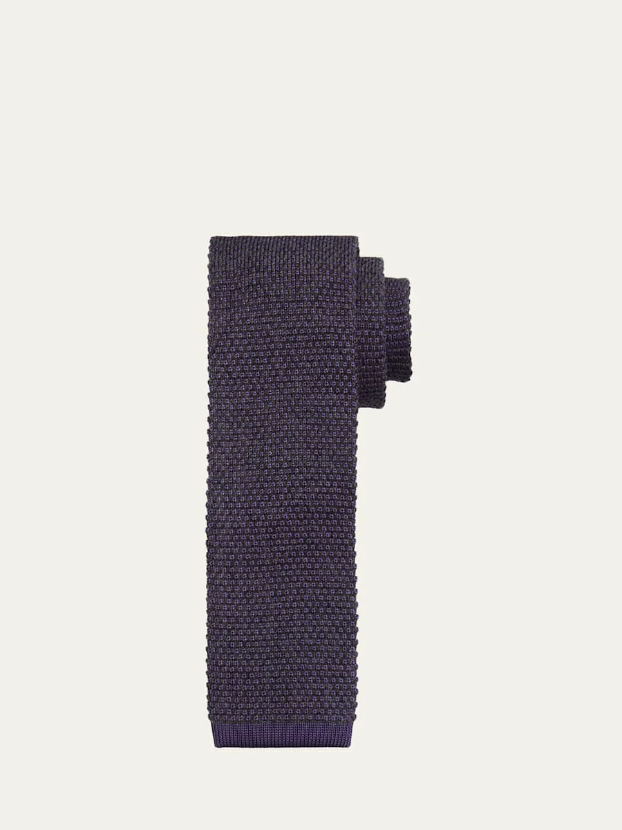 Men's Micro Motif Silk Tie - 1