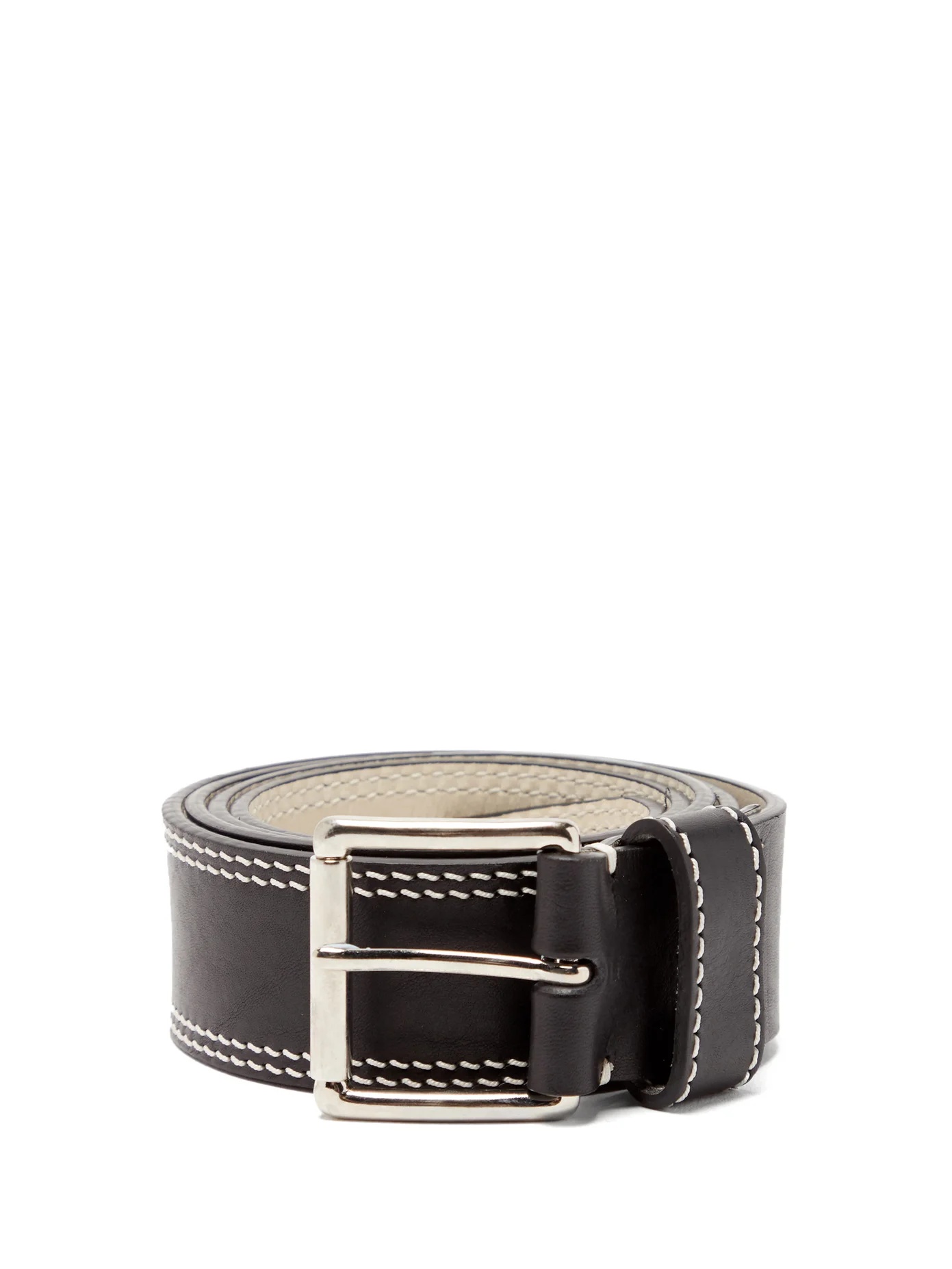 Stitched leather belt - 1