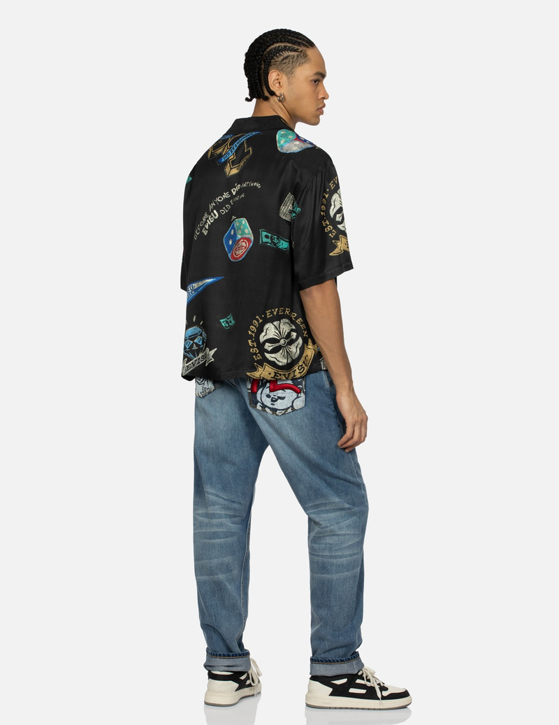 PLAYFUL GODHEAD PRINT AND SEAGULL EMBROIDERY 3D FIT JEANS 3