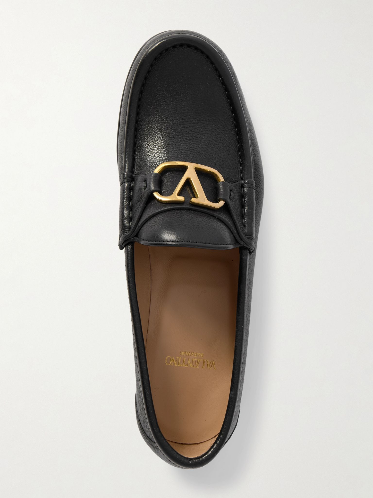 VLogo Signature 20 leather loafers Black - 5