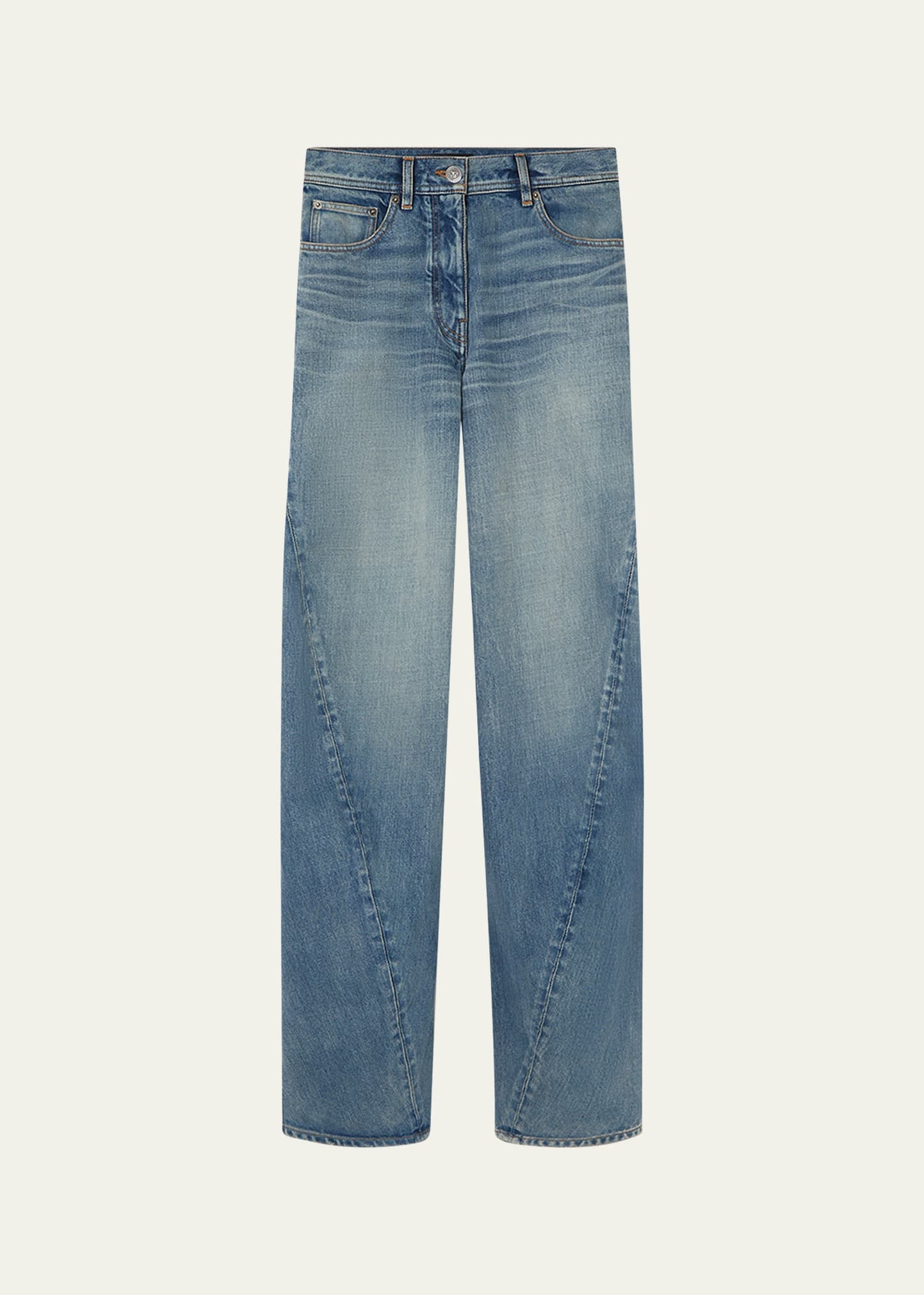 Washed 2000S Straight Leg Jeans - 1