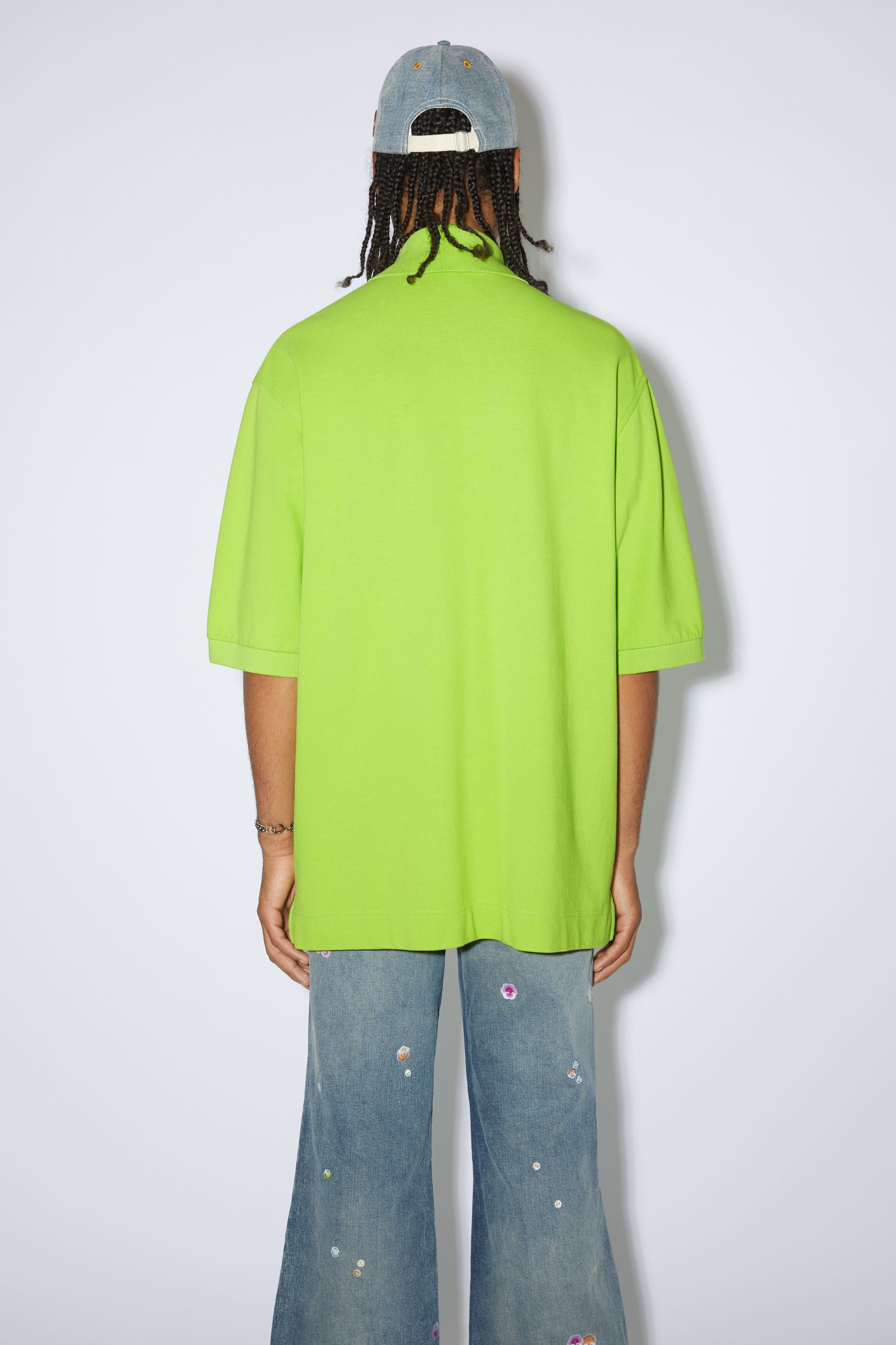 Logo polo t-shirt - Lime green - 3