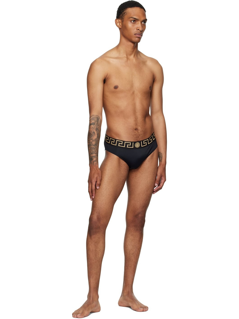 VERSACE Black Greca Border Swim Briefs outlook