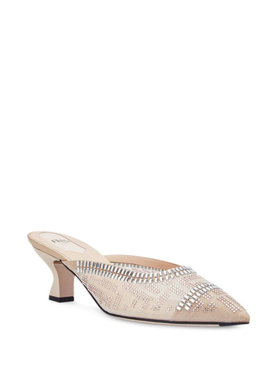 FENDI Colibrì embellished FF motif mules outlook