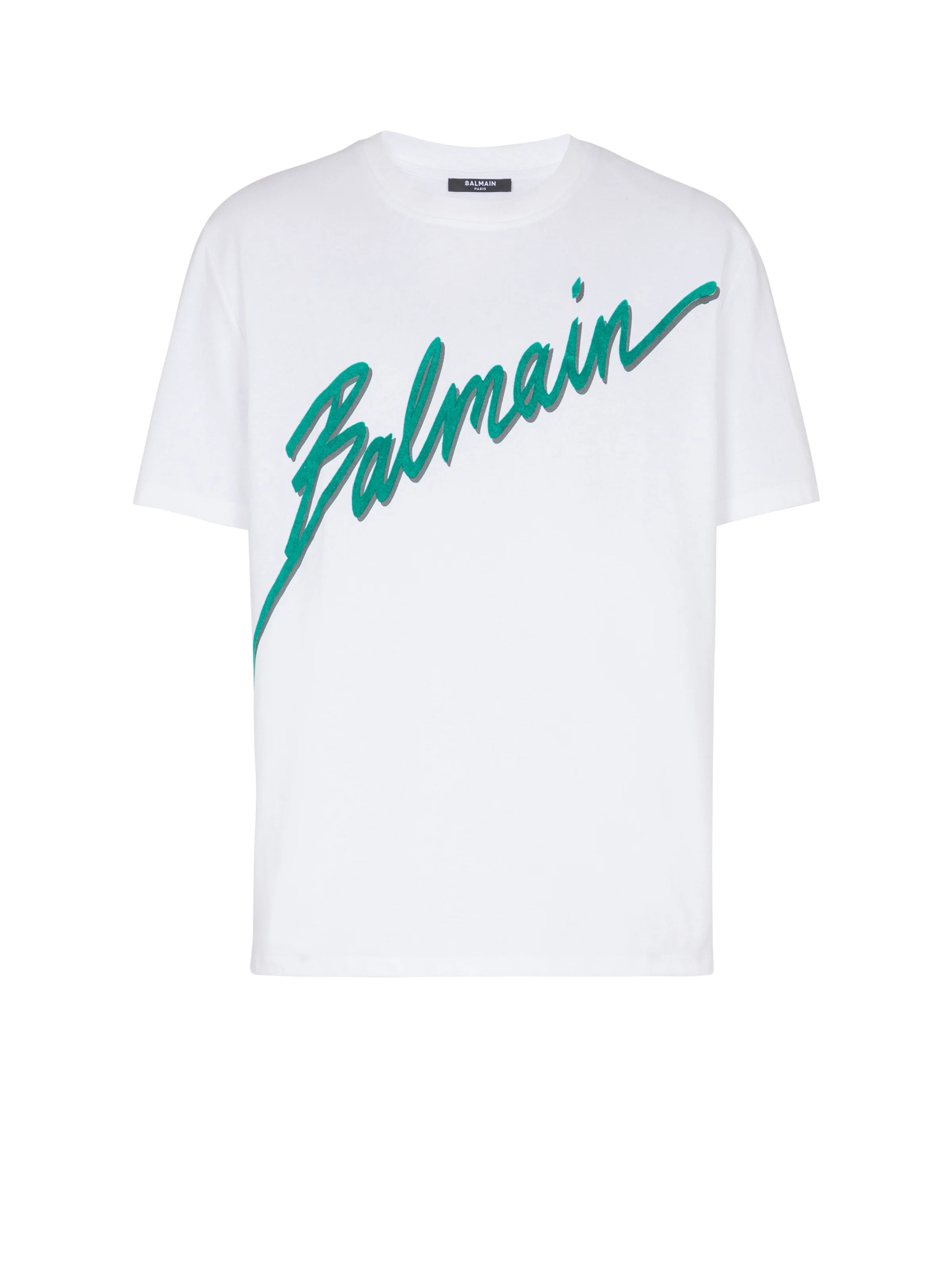 Balmain Lettre flocked T-shirt - 1