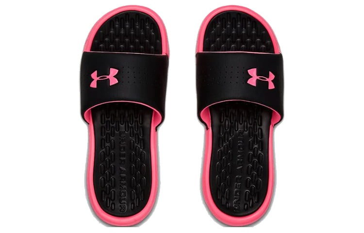 (WMNS) Under Armour Playmaker Fixed Strap Slide 'Black Pink' 3000063-001 - 5