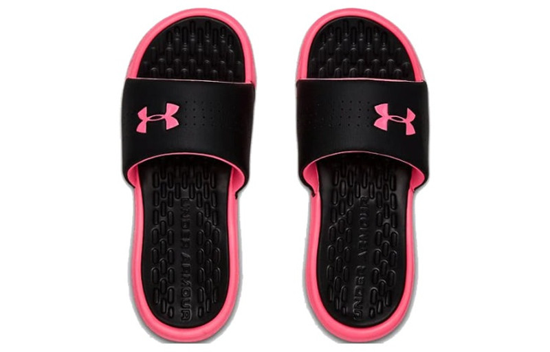 Under Armour (WMNS) Under Armour Playmaker Fixed Strap Slide 'Black Pink' 3000063-001 outlook