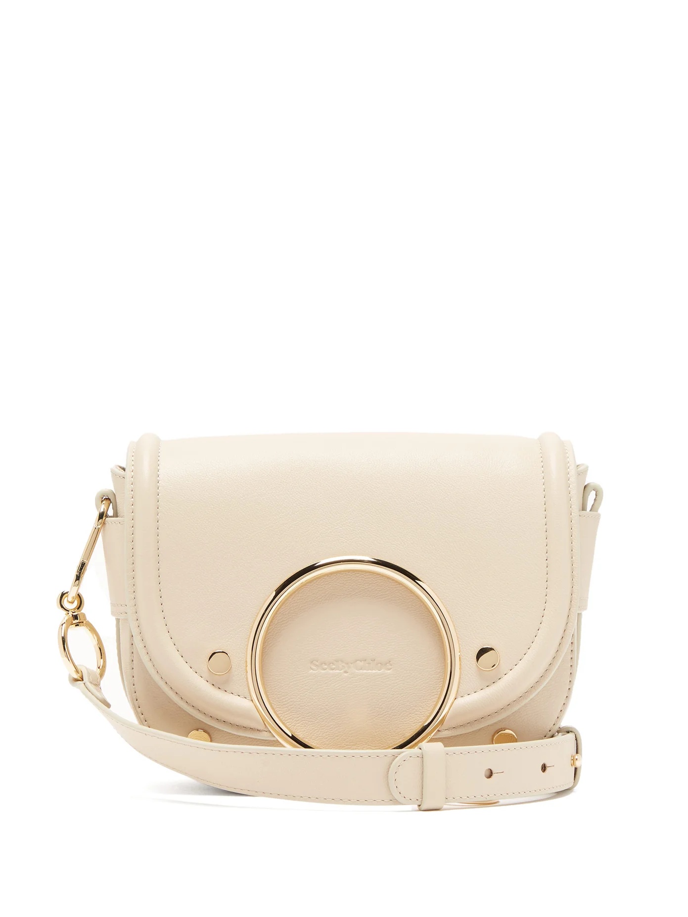 Mara grained-leather cross-body bag - 1