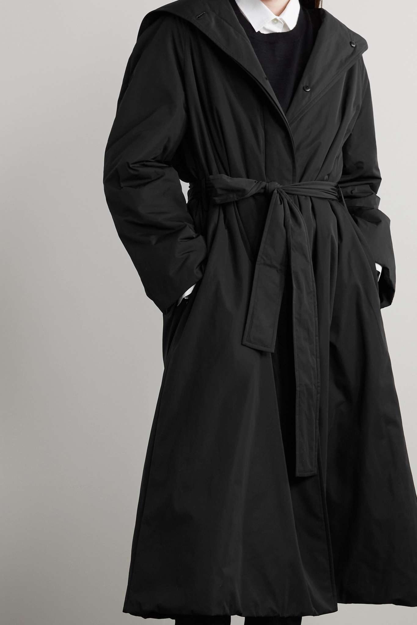 Gini hooded belted shell coat - 3