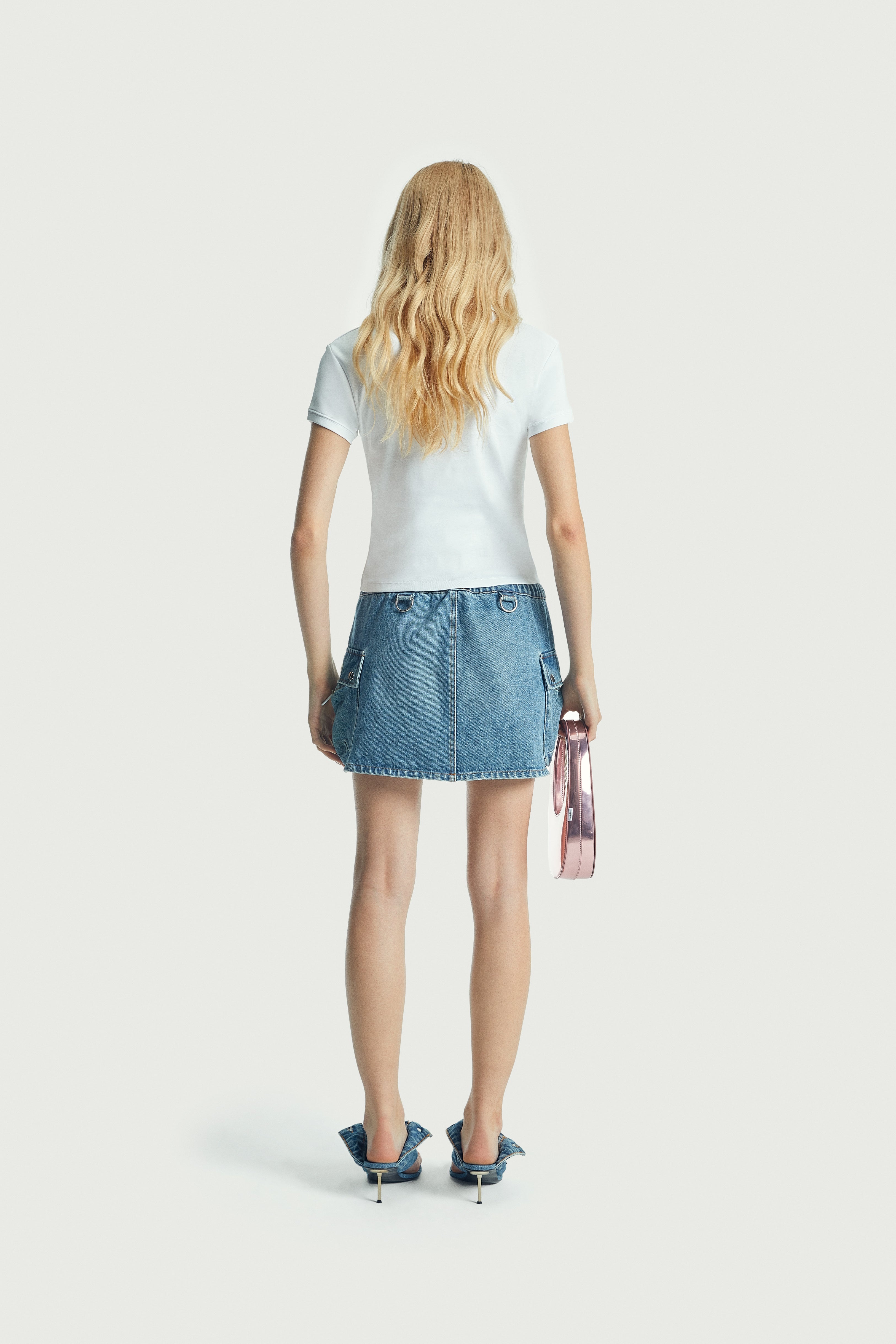 Denim Cargo Skirt - 3