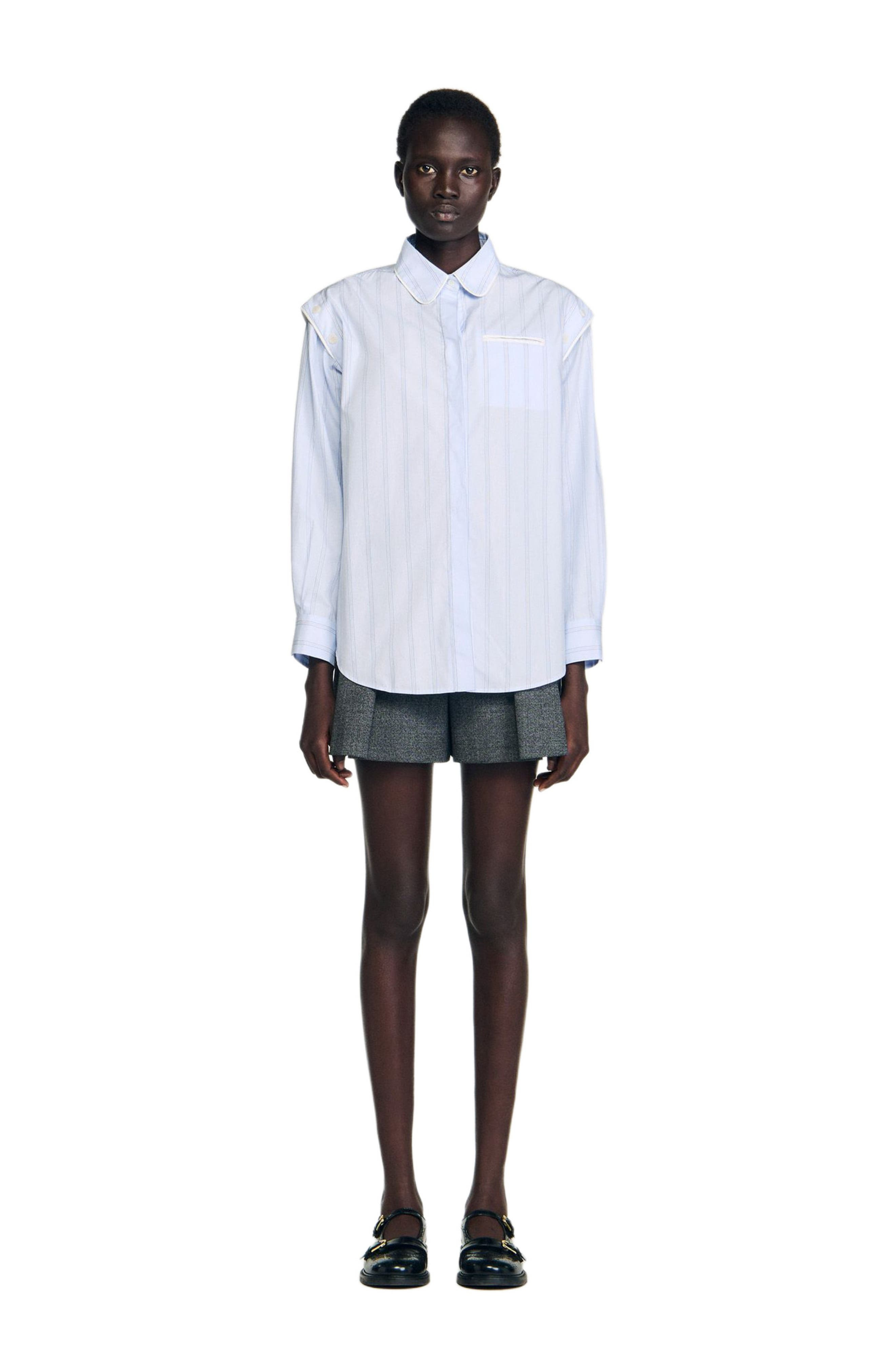 SANDRO Striped shirt in Sky Blue at Nordstrom - 3