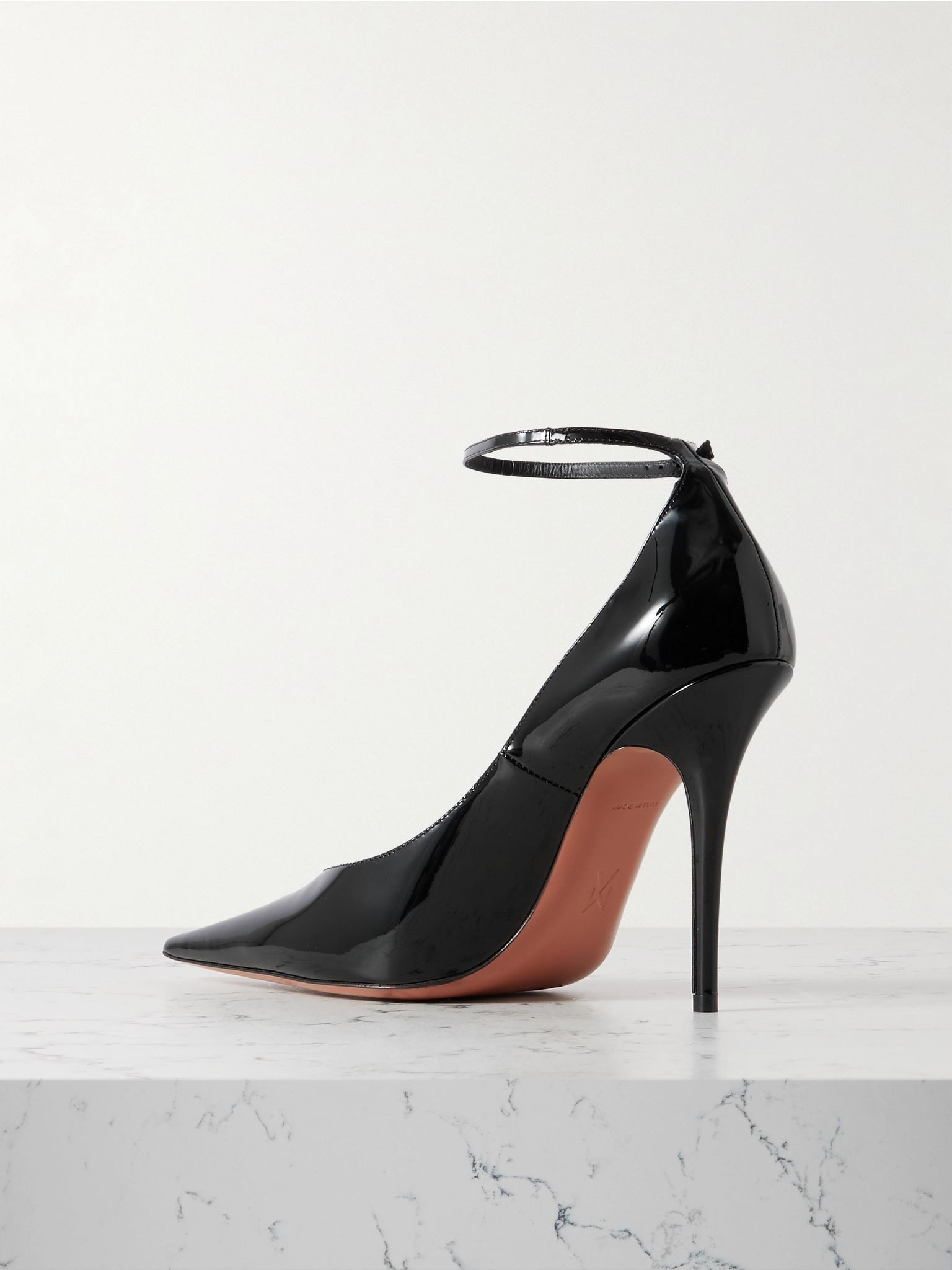 Anok patent-leather point-toe pumps Black - 3