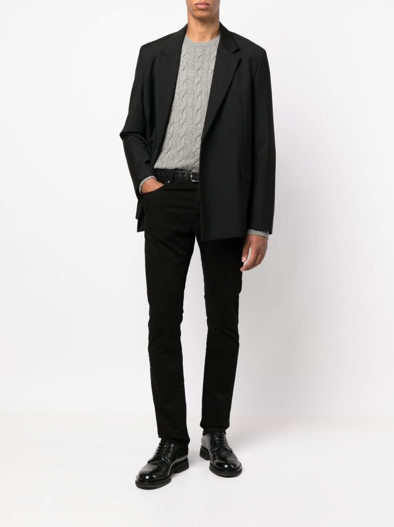 cable-knit long-sleeved sweater - 2
