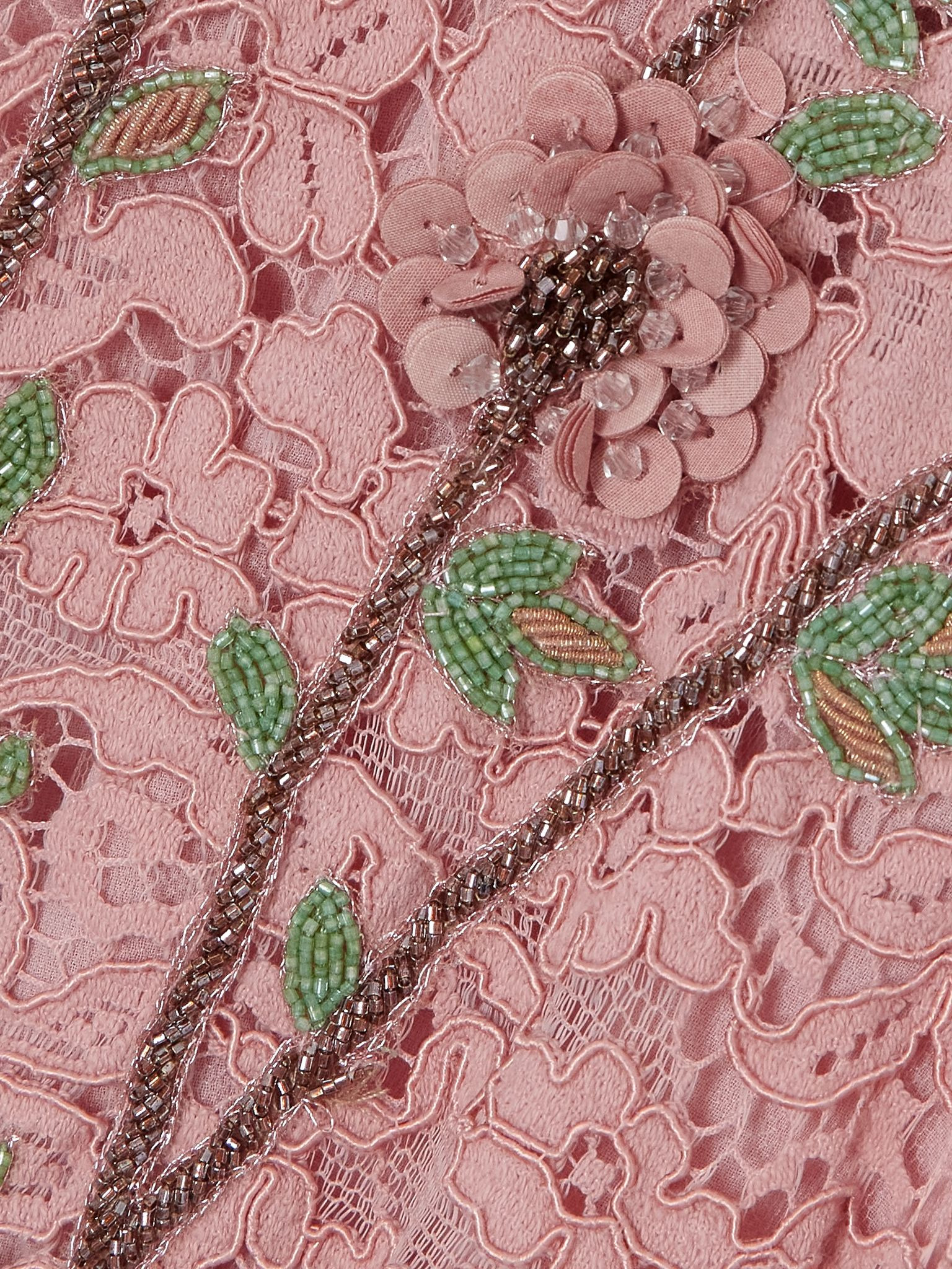 Marlena embellished corded-lace midi dress Pink - 4