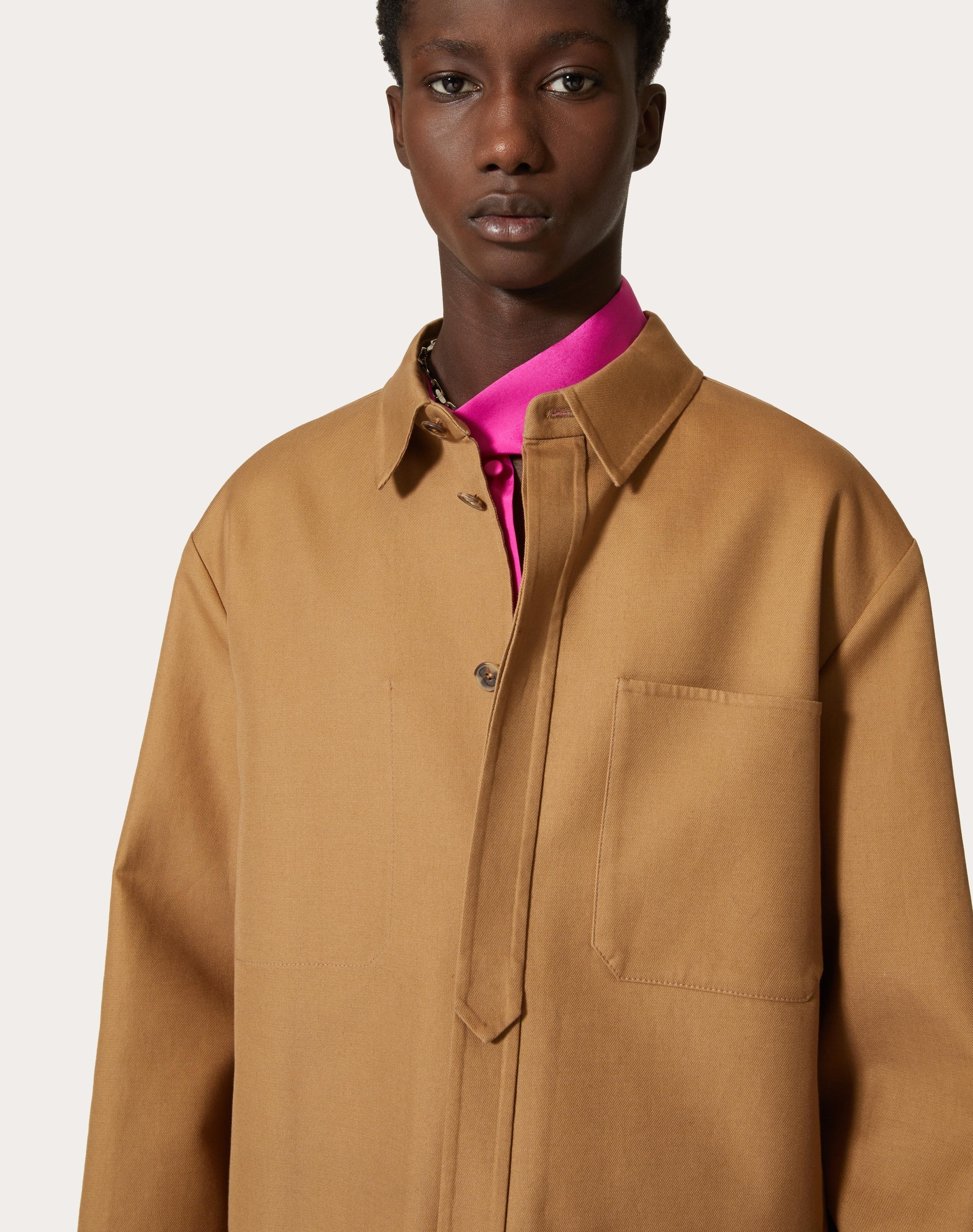 SHIRT JACKET IN LIGHTWEIGHT DOUBLE-FACED COTTON - 5