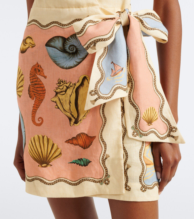 Rio Souvenir printed linen minidress 4