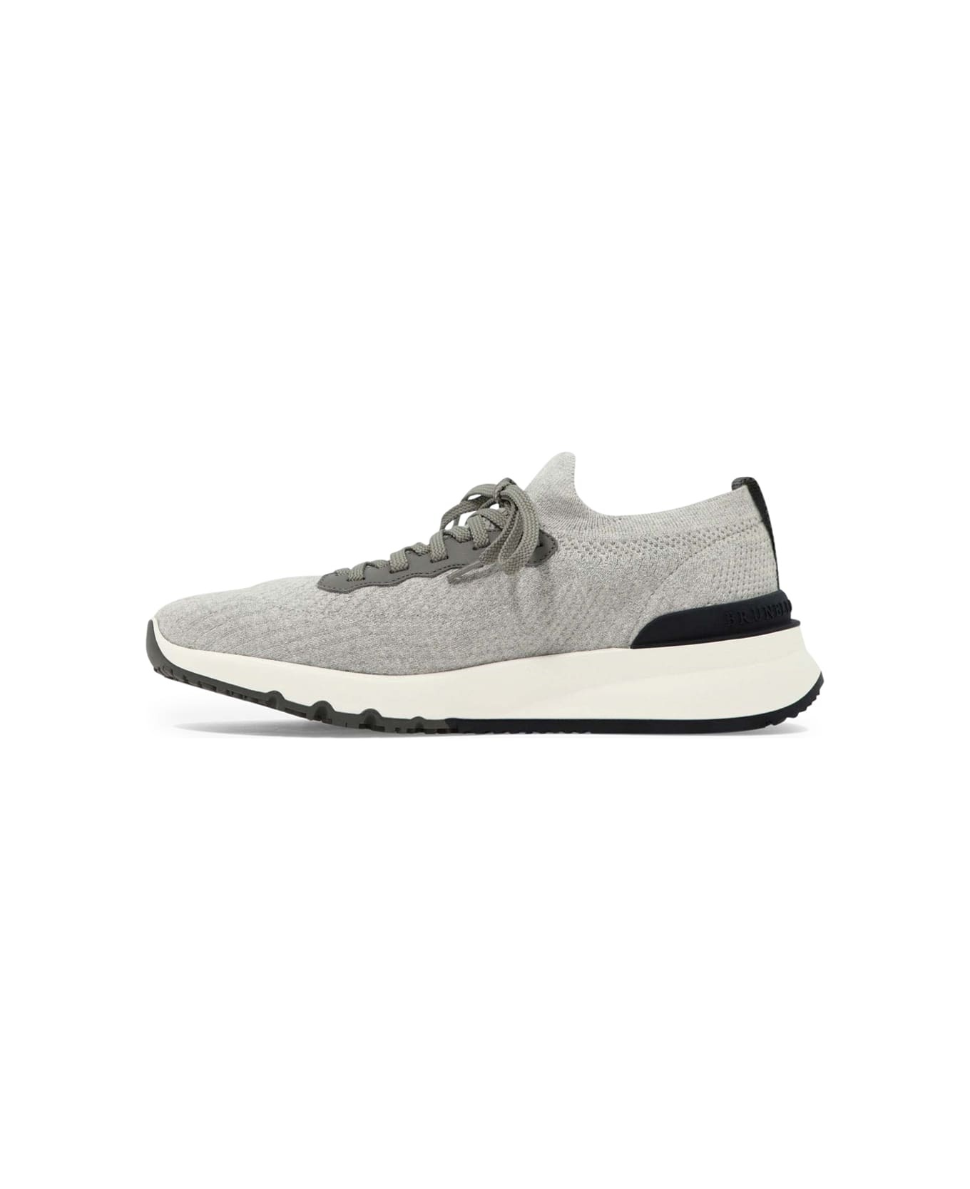 Knitted Lace-up Sneakers - 3