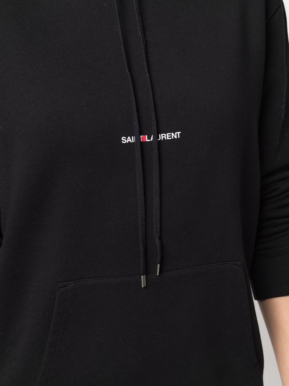Saint Laurent Women Logo Cotton Hoodie - 3