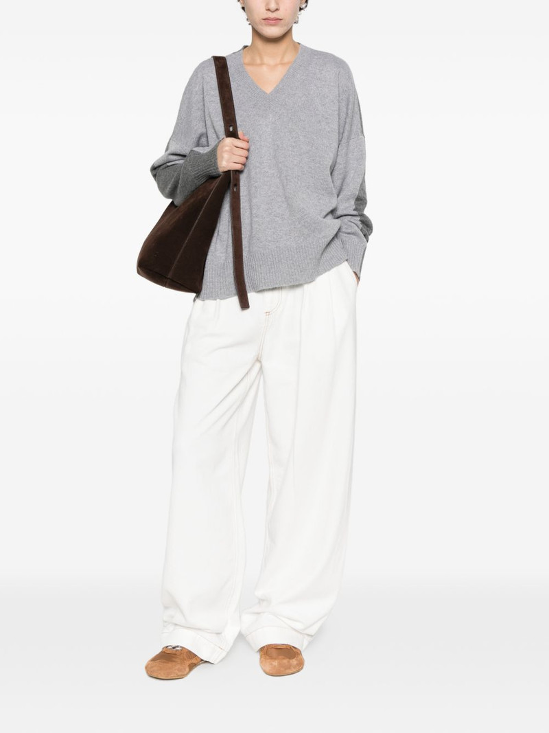 Plan C V-neck colour-block cardigan outlook
