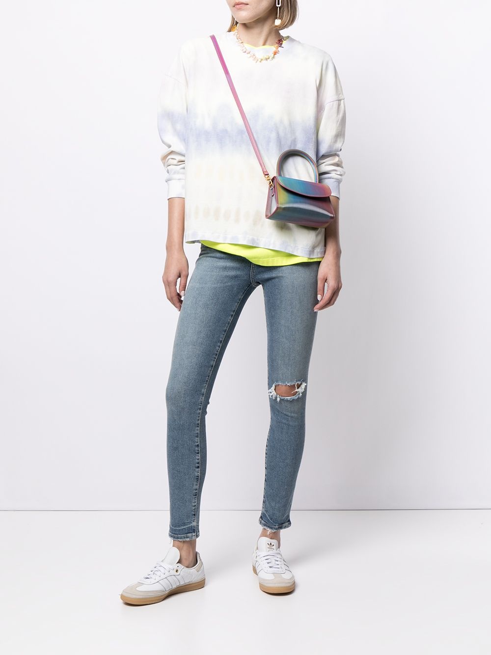 cropped skinny cut jeans - 2