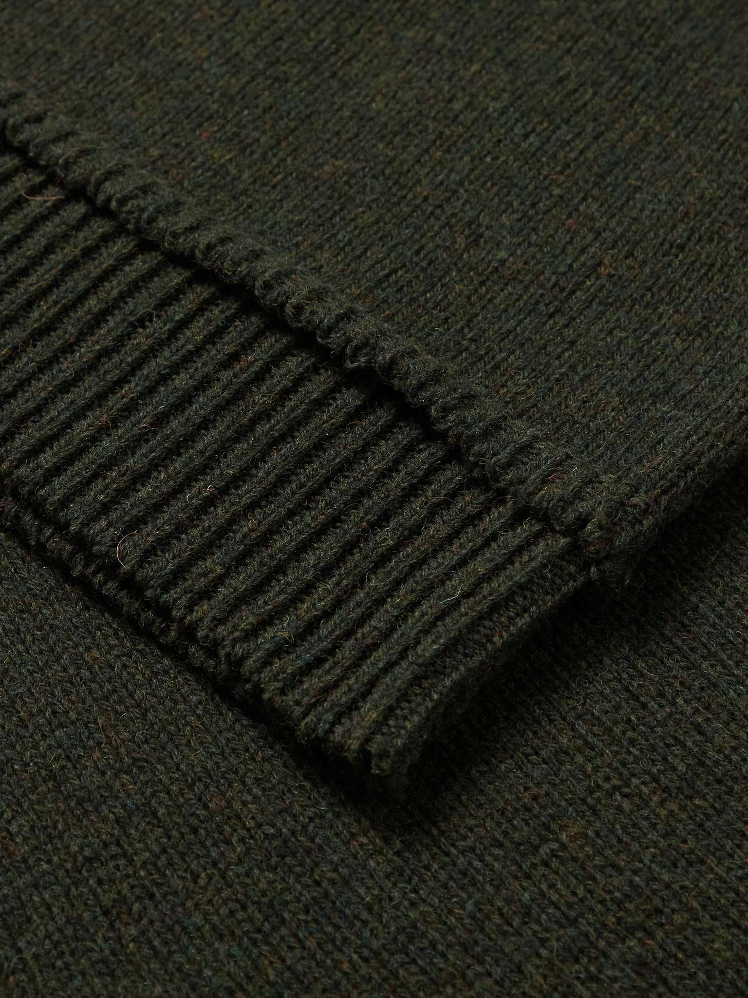 Suede-Trimmed Wool Sweater - 6