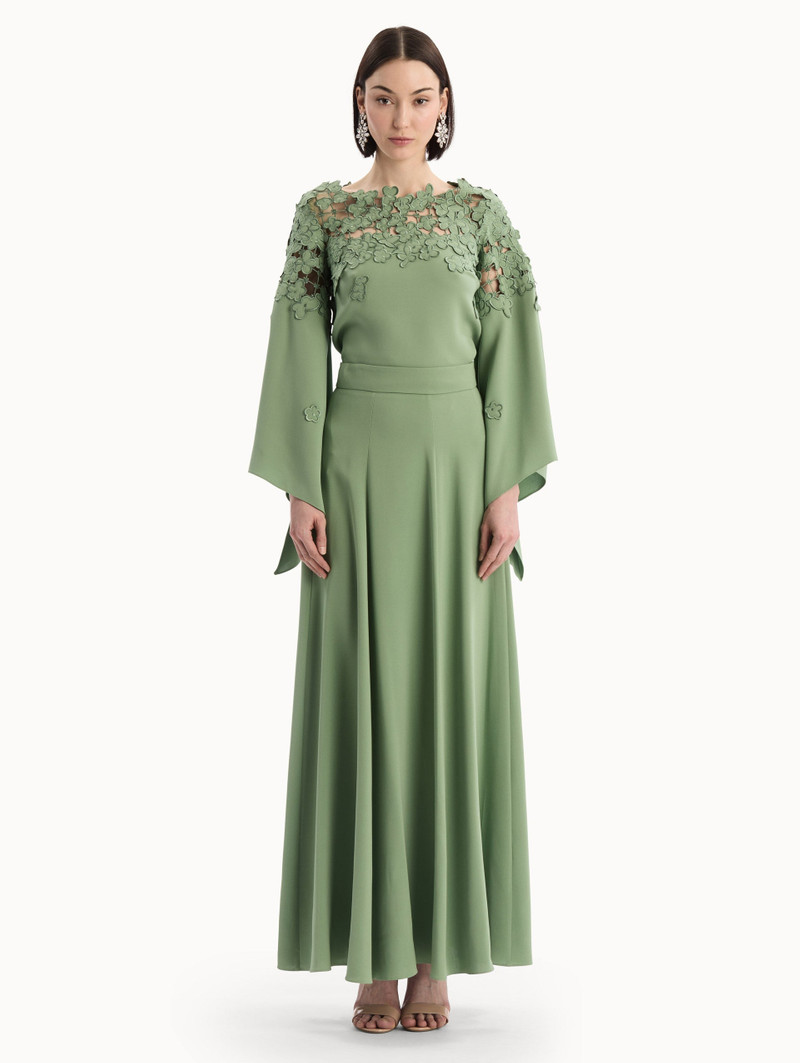 Oscar de la Renta SILK GEORGETTE MIDI SKIRT outlook