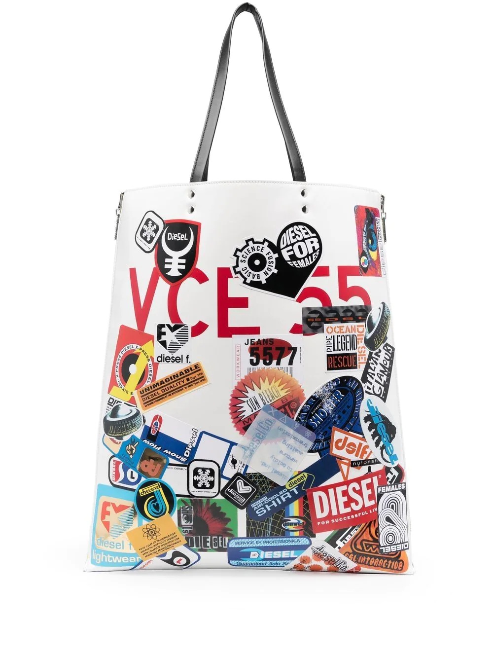 sticker-print tote bag - 1