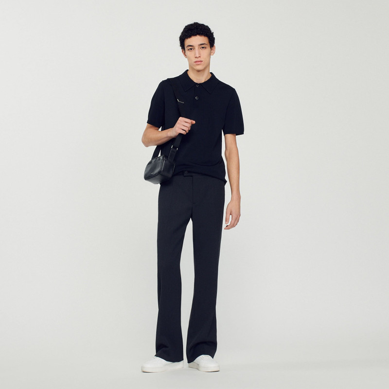 Sandro SHORT-SLEEVE KNITTED POLO SHIRT outlook