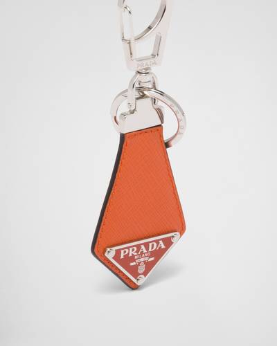 Prada Saffiano leather keychain outlook