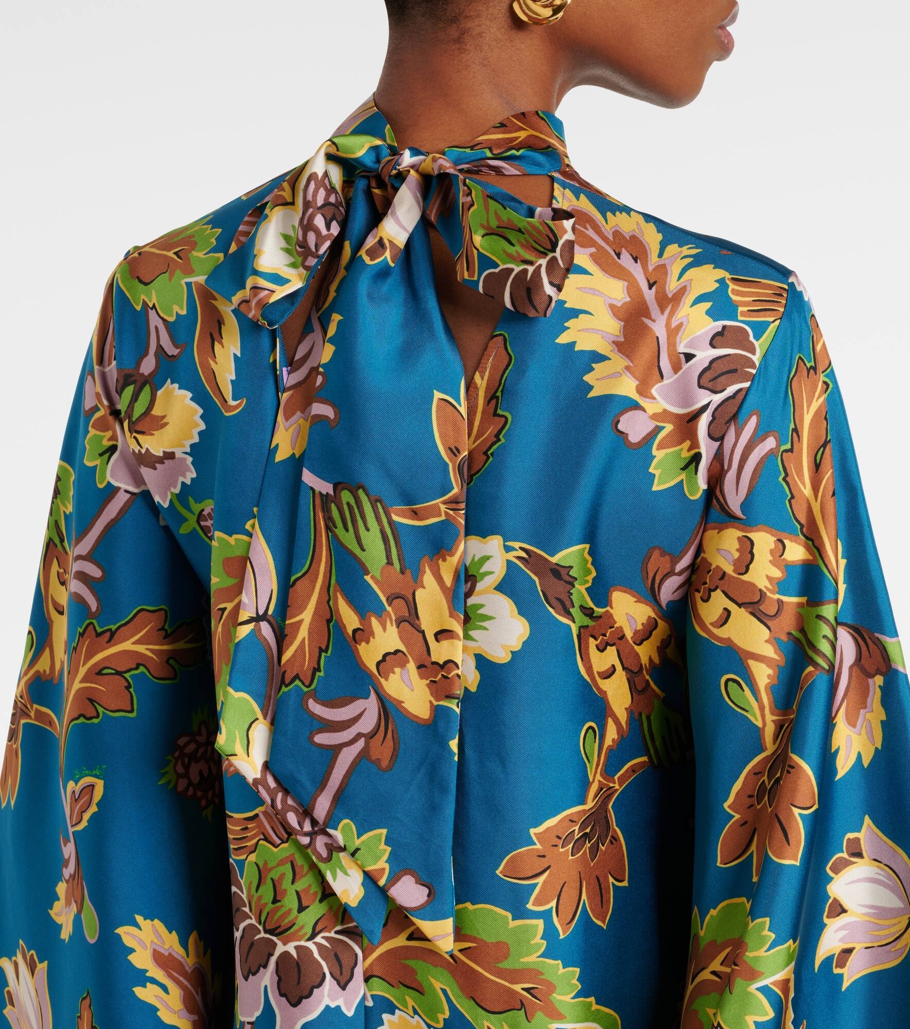 Magnifico printed silk midi dress - 6