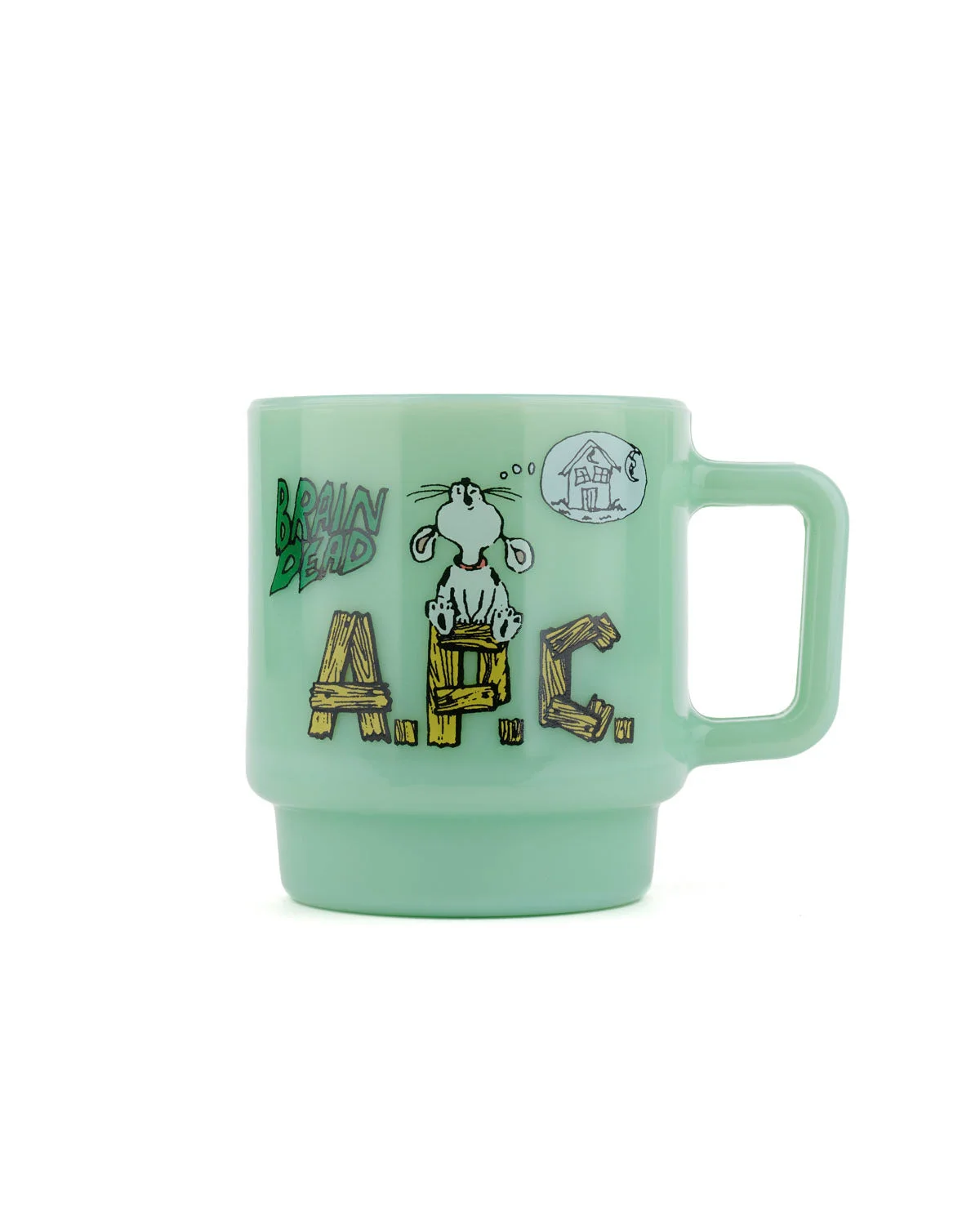 Brain Dead x A.P.C. Milk Glass Mug - Jade - 1