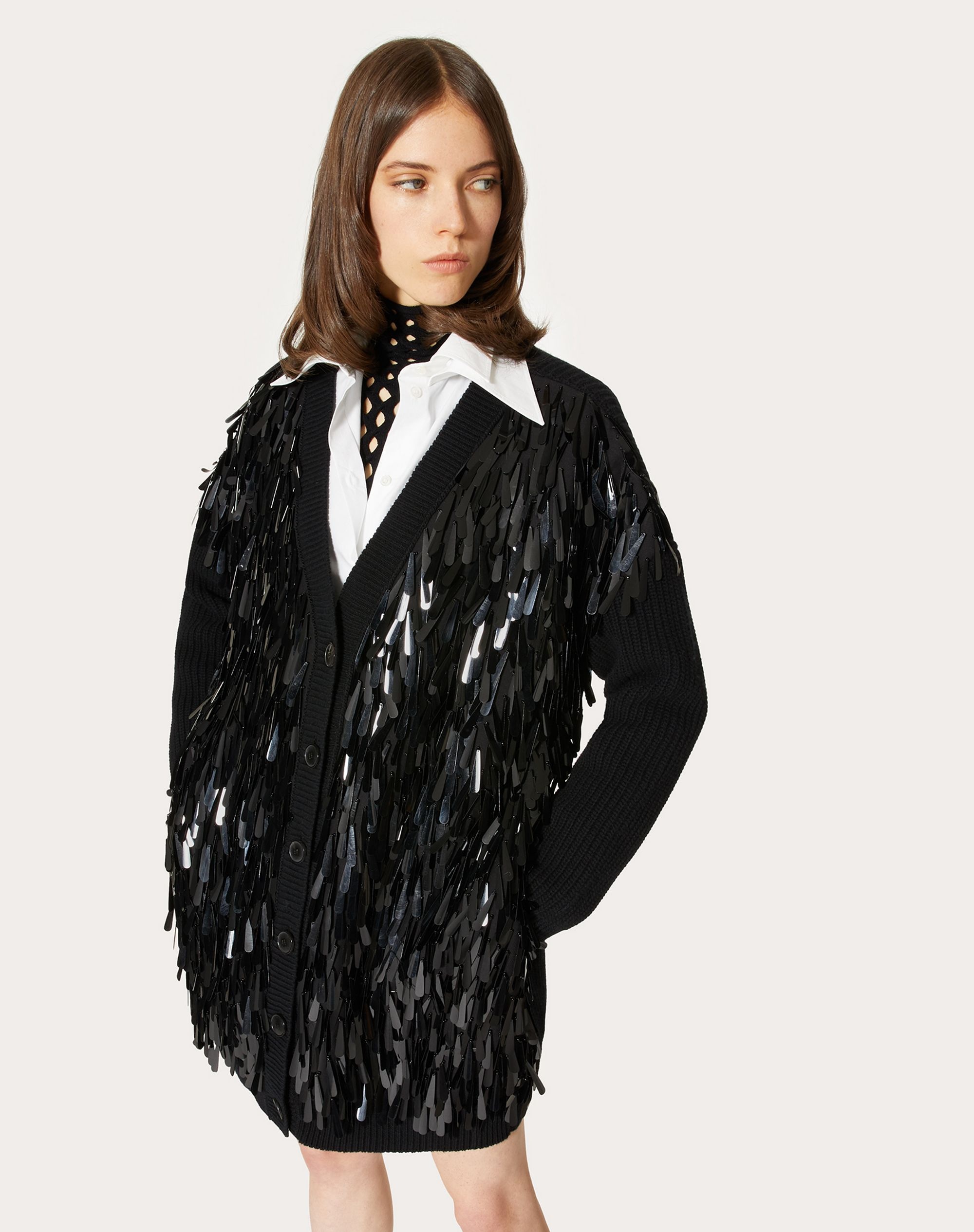 EMBROIDERED WOOL CARDIGAN - 5