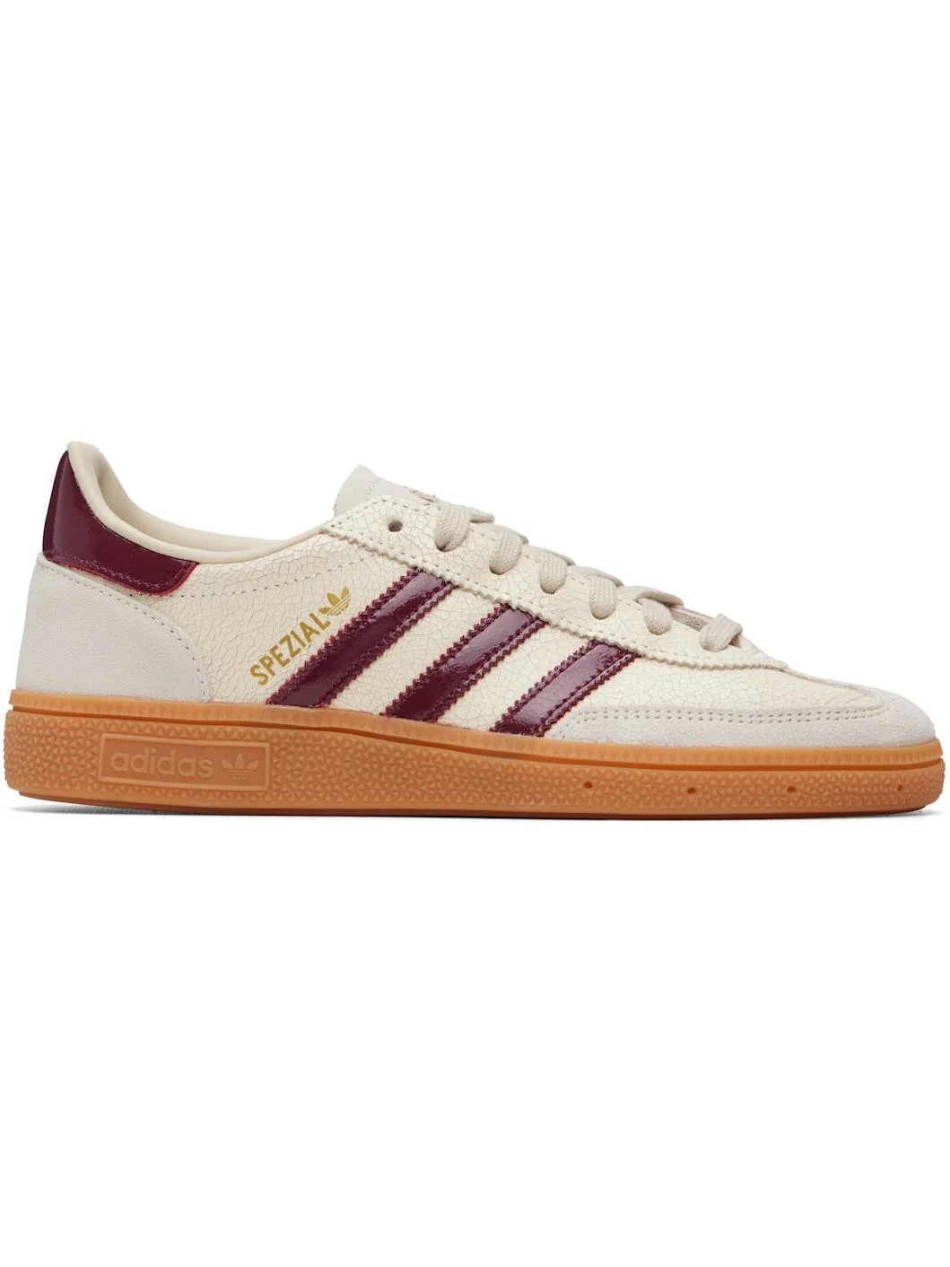 Off-White & Burgundy Handball Spezial Sneakers - 1