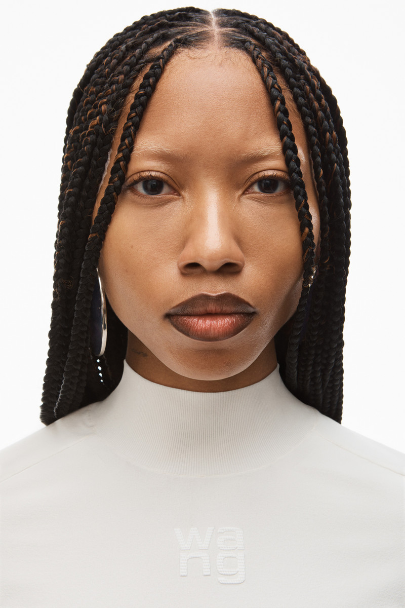 SHORT SLEEVE TURTLENECK IN BODYCON NYLON 5